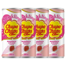 Chupa Chups Virvoitusjuoma Strawberry & Cream 4kpl