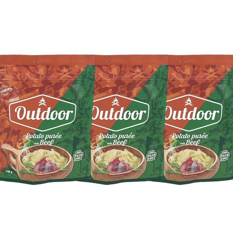 Leader Perunamuusia Lihalla Outdoor Meal 3 kpl