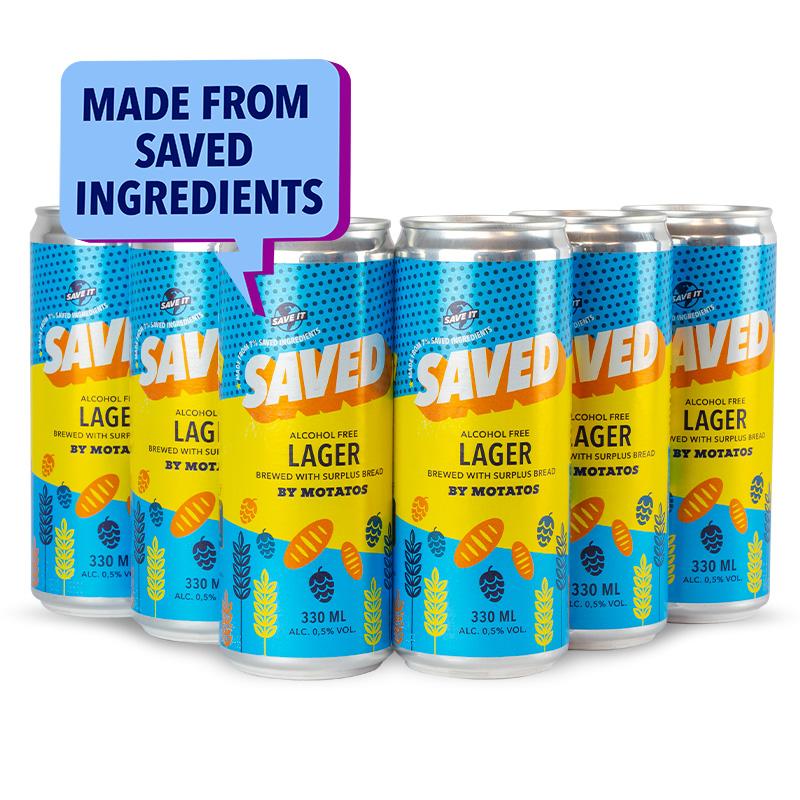 SAVED By Motatos Alkoholiton Olut 6-pack