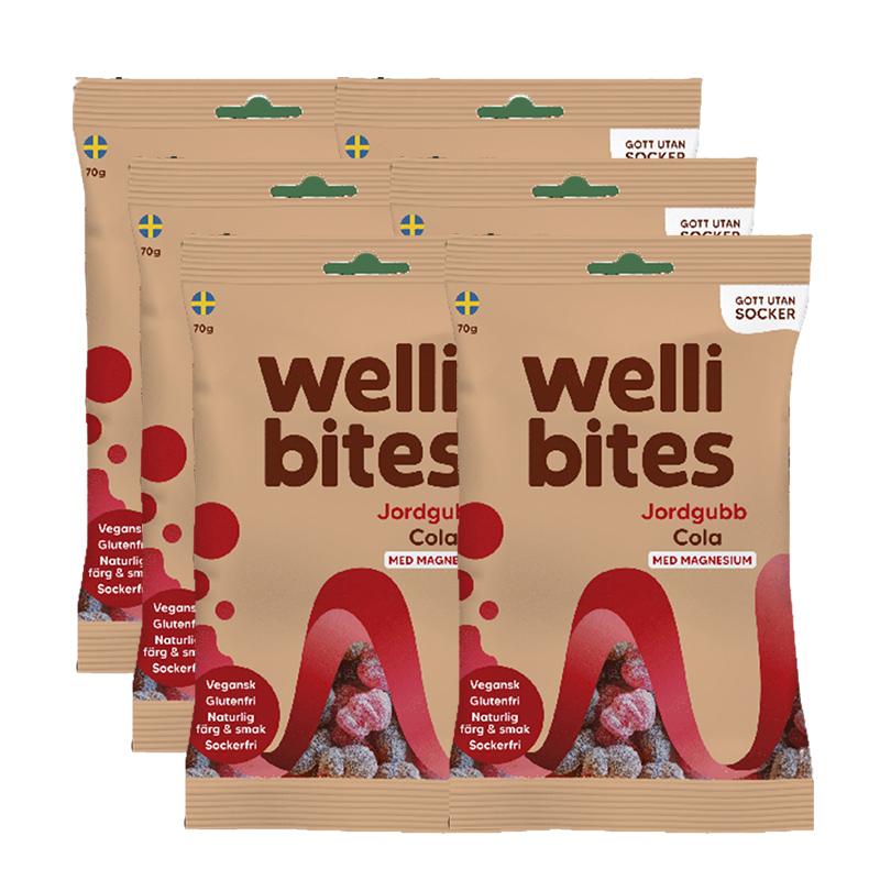 Wellibites AB Wellibites Mansikka&Cola 6-pack