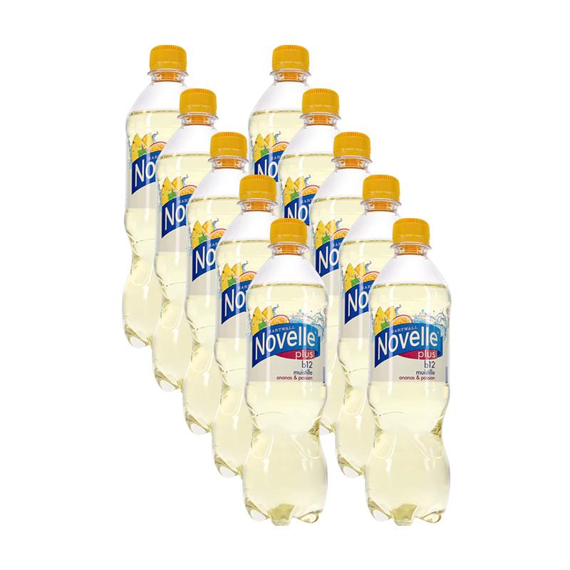 Novelle Plus-Hyvinvointivesi B12 Ananas-Passion 10-pack