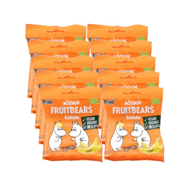 Moomin Fruit Bears Banaani Luomu 10-pack