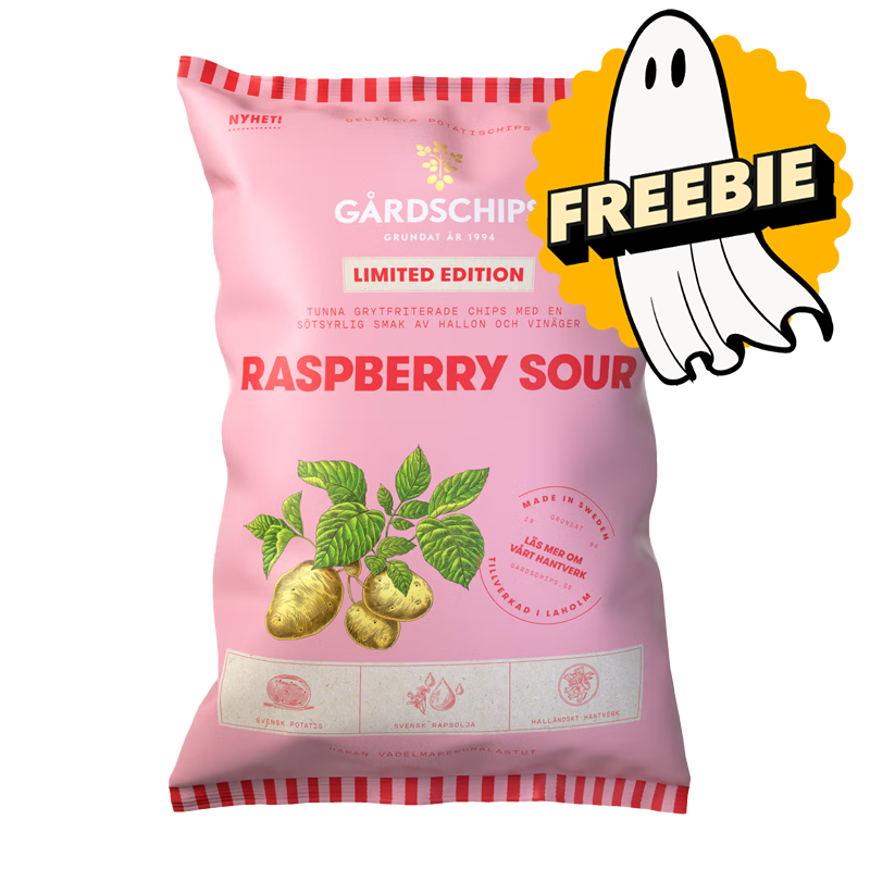 Gårdschips Perunalastut Rapberry Sour